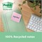 Post-it Super Sticky Recycled Notes Value Pack, 76 x 76mm, Assorted, Pack of 18 x 70 Notes