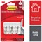 Command Small Wire Hooks With Command Adhesive Strips, White, Pack of 3