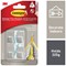 Command Small Stainless Steel Metal Hooks With Command Adhesive Strips, Pack of 4