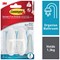 Command Medium Bath Oval Hooks With Command Adhesive Strips, White, Pack of 2