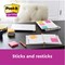 Post-it Super Sticky Z-Notes, 76 x 76mm, Playful, Pack of 6 x 90 Z-Notes