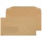 ValueX Everyday Envelopes DL Manilla Window Gummed Mailer 80gsm 110x220mm (Pack 1000) -