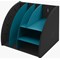 Exacompta Neo Deco Desktop Organiser 282 x 356 x 282mm Black/Duck Blue (Each) -