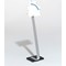 Durable Crystal Sign Aluminium Display Panel Floor Stand, A4, 1.18m, Silver