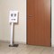 Durable Crystal Sign Aluminium Display Panel Floor Stand, A3, 1.25m, Silver