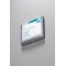 Durable Adhesive Click Sign Wall Mounted Door Sign Holder, 149x105mm, Grey