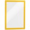 Durable Duraframe Self Adhesive Magnetic Signage Frame, A4, Yellow, Pack of 2