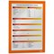 Durable Duraframe Self Adhesive Magnetic Signage Frame, A4, Orange, Pack of 2