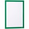 Durable Duraframe Self Adhesive Magnetic Signage Frame, A4, Green, Pack of 10