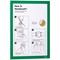 Durable Duraframe Self Adhesive Magnetic Signage Frame, A4, Green, Pack of 10