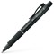 Faber-Castell Poly Ball View Ballpoint Pen, Black Barrel, Blue Ink, Pack of 5