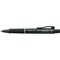 Faber-Castell Poly Ball View Ballpoint Pen, Black Barrel, Blue Ink, Pack of 5