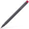 Faber-Castell Fibre-Tip Grip Fineliner Pen, 56% Recycled Plastic, 0.4mm Tip, Red, Pack of 10