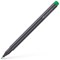 Faber-Castell Fibre-Tip Grip Fineliner Pen, 56% Recycled Plastic, 0.4mm Tip, Green, Pack of 10