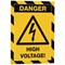 Durable Duraframe Magnetic Signage Hazard Frame, A4, Yellow & Black, Pack of 5