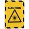 Durable Duraframe Magnetic Signage Hazard Frame, A4, Yellow & Black, Pack of 5