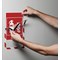 Durable Duraframe Magnetic Signage Hazard Frame, A4, Red & White, Pack of 5