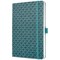 Sigel Jolie Notebook, A5, Ruled, 174 Pages, Ocean Blue