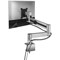 Durable Monitor Mount Deskclamped Single Monitor Arm, Adjustable Height and Tilt, Silver