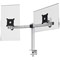 Durable Monitor Mount Pro Deskclamped Dual Monitor Arm, Adjustable Height and Tilt, Silver