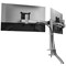 Durable Monitor Mount Pro Deskclamped Dual Monitor Arm, Adjustable Height and Tilt, Silver