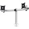 Durable Monitor Mount Pro Through Deskclamped Dual Monitor Arm, Adjustable Height and Tilt, Silver