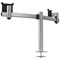 Durable Monitor Mount Pro Through Deskclamped Dual Monitor Arm, Adjustable Height and Tilt, Silver