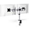 Durable Select Monitor Mount Deskclamped Dual Monitor Arms, Adjustable Height and Tilt, Silver