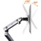 Durable Select Plus Deskclamped Dual Monitor Arm, Adjustable Height and Tilt, Silver