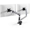 Durable Select Plus Deskclamped Dual Monitor Arm, Adjustable Height and Tilt, Silver