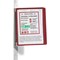 Durable Vario Magnet Wall Display Panel System, 5 Red Panels Included