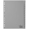 Durable 12 Part Removable Tab Reinforced Punched Index Dividers, Jan-Dec, A4, Grey