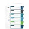 Durable Numbered Tab Punched Index Dividers + Cover, 1-6 Multicolour Tabs, A4+, White