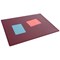 Durable Clear Overlay Non-Slip Desk Mat Notes Protector Pad, 53x40 cm, Red