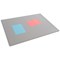 Durable Clear Overlay Non-Slip Desk Mat Notes Protector Pad, 53x40 cm, Grey