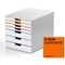 Durable Varicolor Mix 7 Drawer Set, White & Assorted Coloured Drawers