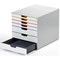 Durable Varicolor Mix 7 Drawer Set, White & Assorted Coloured Drawers