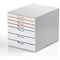 Durable Varicolor Mix 7 Drawer Set, White & Assorted Coloured Drawers