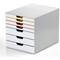 Durable Varicolor Mix 7 Drawer Set, White & Assorted Coloured Drawers