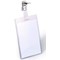 Durable Clip Name Tag ID Badge Card Holders, Vertical, 90x60mm, Pack of 25