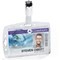 Durable Enclosed Card Security Pass ID Badge Holders with Clip, Clear, Pack of 25