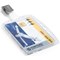 Durable Enclosed Card Security Pass ID Badge Holders with Clip, Clear, Pack of 25