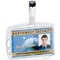 Durable Enclosed Card Security Pass ID Badge Holders with Clip, Clear, Pack of 25