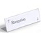 Durable Clear Acrylic Table Place Name Holders and Inserts, 61x210mm, Pack of 10