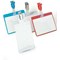 Durable Clip Name Tag ID Badge Holders + Cards, Vertical, 90x60mm, Pack of 25