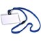 Durable Lanyard Name Badge ID Card Holder + Inserts, 60x90mm, Blue, Pack of 10