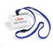 Durable Lanyard Name Badge ID Card Holder + Inserts, 60x90mm, Blue, Pack of 10