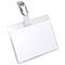 Durable Metal Clip Name Tag ID Badge Holders + Inserts, 60x90mm, Pack of 20