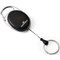 Durable LED Secure Retractable Clip Badge Reel for ID and Keys, Black