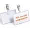 Durable Click Fold Clip Name Tag Badge Holders + Inserts, 54x90mm, Pack of 25